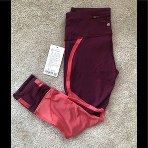 NWT Lululemon zip the line crops